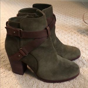 Green and Brown Gianni Bini booties